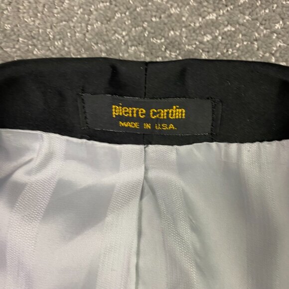 Vintage Pierre Cardin Tuxedo Dinner Jacket Blazer Men's 37R Black Made in USA - Picture 15 of 16